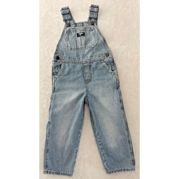 OshKosh B’gosh Other - Vintage OshKosh B'Gosh Vestbak Hickory Stripe Overalls 4T Railroad Denim